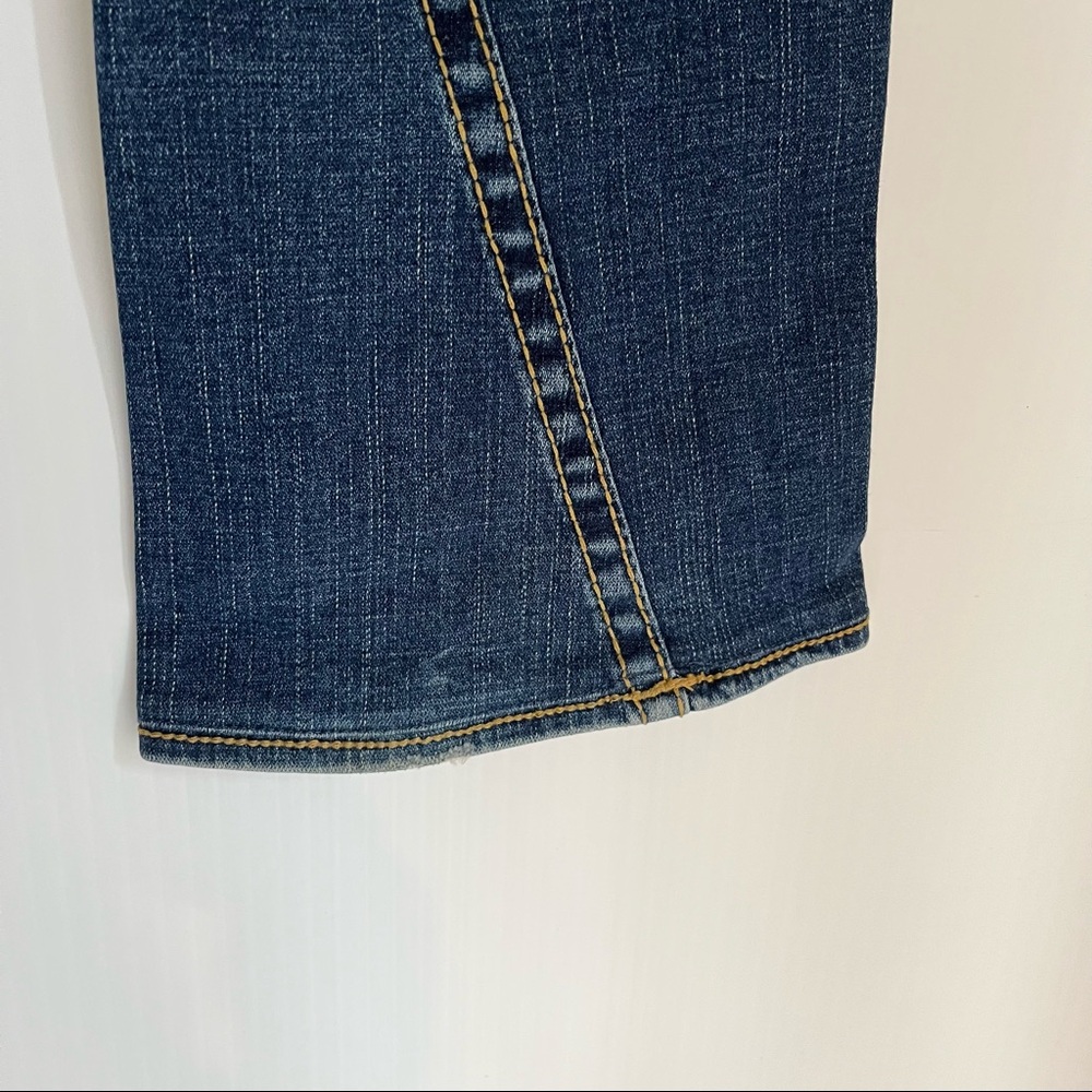 TRUE RELIGION RARE Yellow Crystal Button Flare Jeans Western Glam Bootcut Beauty - Picture 10 of 16